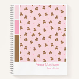 Coquette Teddy Bears Vertical Palette Notebook Notizbuch