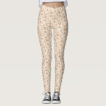 Coquette Terracotta Bows Handgezeichnetes Muster Leggings<br><div class="desc">Coquette und skurrile Leggings mit handgezeichneter Illustration von Terrakotta Bögen und Herzen.</div>