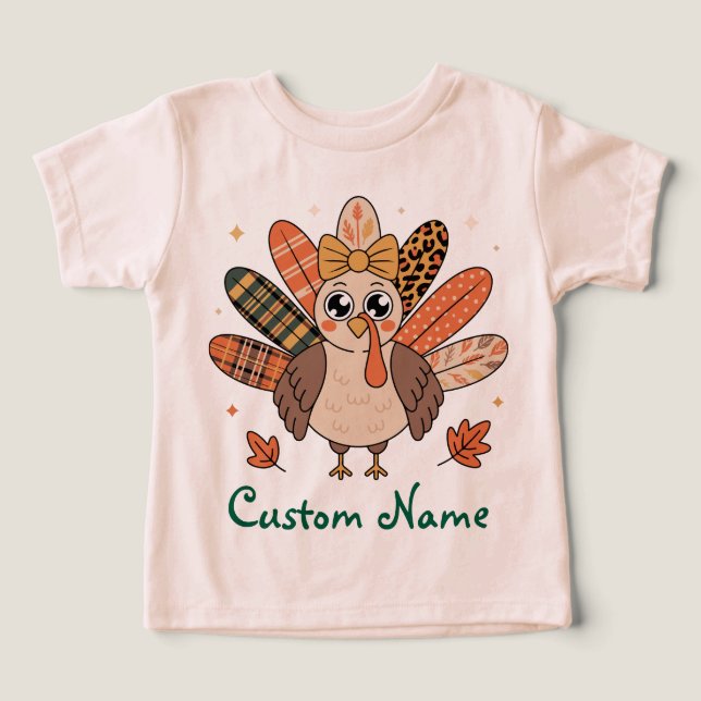 Coquette Thanksgiving Unisex Custom Turkey Bow Fal (Design Vorderseite)