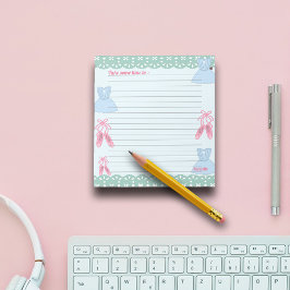 Coquette Theme Ballet Personalisieren Notizblock