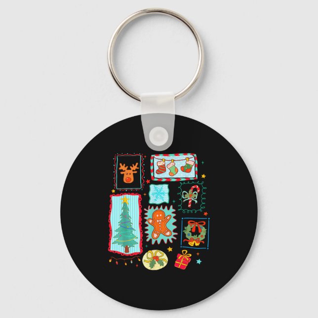 Coquette Tis The Season Christmas Santa Nk Preppy  Schlüsselanhänger (Vorderseite)