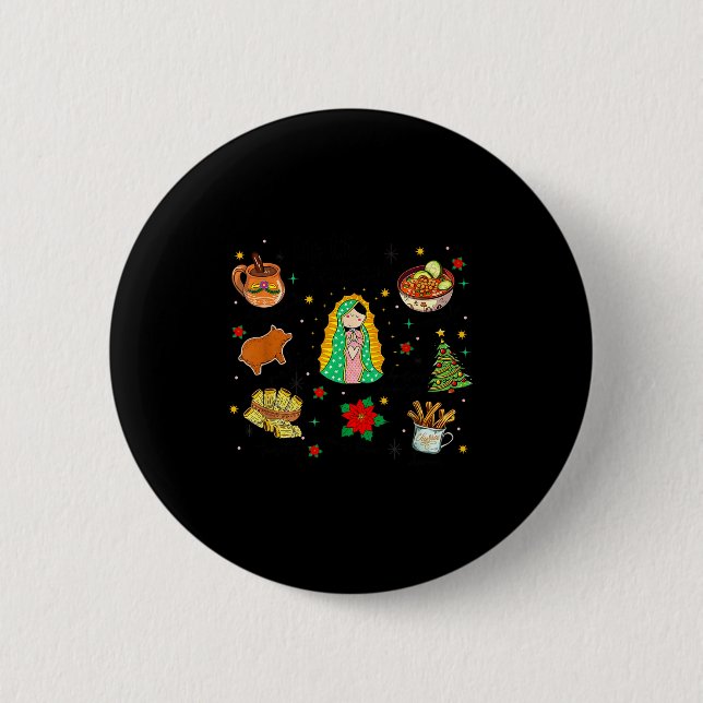 Coquette Tis The Season Mexican Christmas Spanish  Button (Vorderseite)