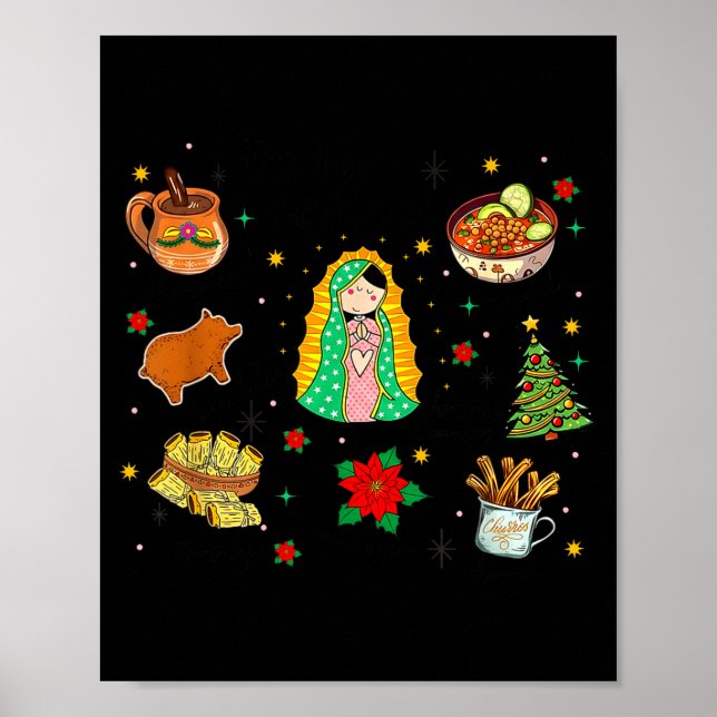 Coquette Tis The Season Mexican Christmas Spanish  Poster (Vorne)