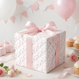 Coquette Toile De Jouy Pink Bow Wrapping Paper Geschenkpapier