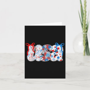 Coquette Usa Floral 4. Juli Bow Stars Feuerwerk Karte