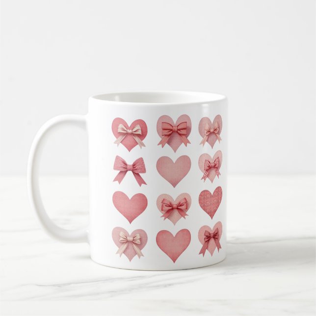 Coquette Valentine Rosa Herzstück Kaffeetasse (Links)