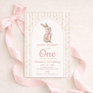 Coquette Vintage Some Bunny ist ein Geburtstag Einladung