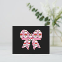 Coquette Weihnachten Pink Bow Santa Vintag Retro