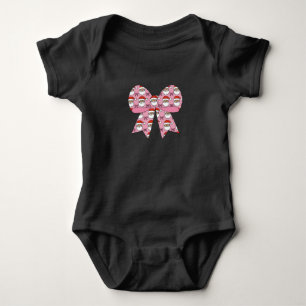 Coquette Weihnachten Rosa Schleife Santa Vintage R Baby Strampler