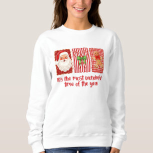 Coquette Weihnachten Santa Zuckerstangen Lebkuchen Sweatshirt