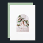 Coquette Weihnachtsfamilie Foto Pink Green Doodle Feiertagskarte<br><div class="desc">Coquette Weihnachts Familie Foto Whimsical Pink Green Doodle Weihnachtskarte Weihnachtskarte bietet Ihr Lieblings-Foto. Um mit dem koordinierenden Vellum-Rahmen eines whimsical Coquette Blumenrahmen in Rosa und Grün mit einem rosa Bogen und personalisiert mit Ihrem eigenen Text und personalisiert mit Ihrem Familiennamen. HINWEIS: Kaufen Sie Vellum separat und fügen Sie Ihre Bestellung...</div>