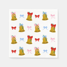 Coquette Weihnachtsglocken und Bows Classic Serviette