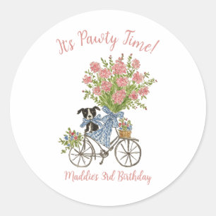 Coquette Welpe Geburtstagsparty Sticker