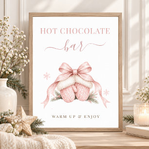 Coquette Winter Baby Shower Heiße Schokolade Bar S Poster