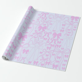 Coquette Wrapping Paper Pink Bow Girly Geschenkwra Geschenkpapier