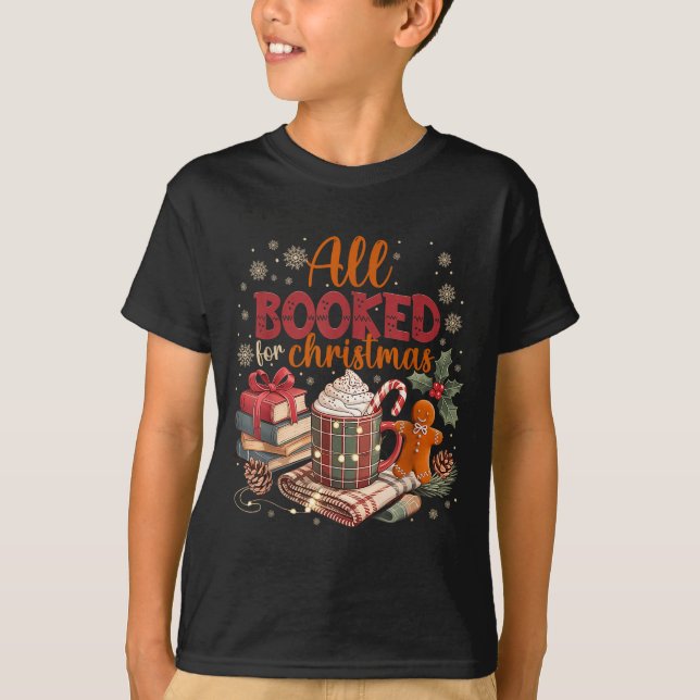 Coquette Xmas Book Lover, Santa Cocoa, All I Want  T-Shirt (Vorderseite)