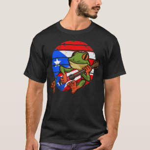Coqui Frog Gitarre spielen Puerto Rico Tier152 T-Shirt