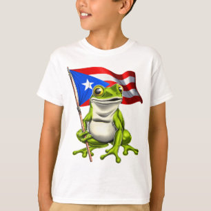 Coqui Frog Puerto Rico Flag T-Shirt