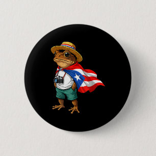Coqui Frosch Puerto Rico Flag puerto-ricanischer T Button