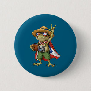 Coqui-Frosch Puerto Rico-Flagge puerto-ricanischer Button