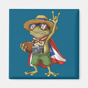 Coqui-Frosch Puerto Rico-Flagge puerto-ricanischer Magnet