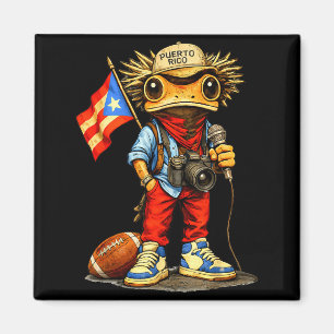 Coqui Frosch puerto rico Flagge puerto-ricanischer Magnet