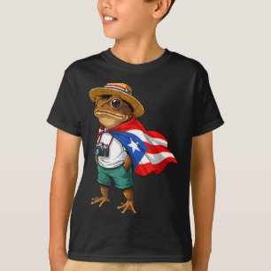 Coqui-Frosch Puerto Rico Flagge Puerto-ricanischer T-Shirt