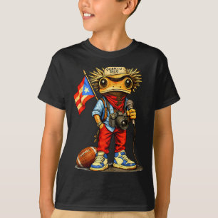 Coqui-Frosch Puerto Rico-Flagge puerto-ricanischer T-Shirt