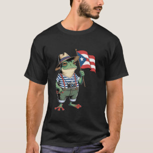 Coqui-Frosch Puerto Rico Puerto-ricanische Flagge  T-Shirt