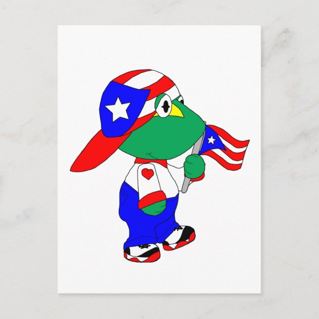 Coqui Puerto Rico Pride Postkarte (Vorderseite)