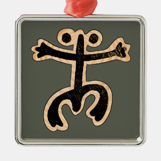 Coqui Taino Ornament Aus Metall (Vorne)