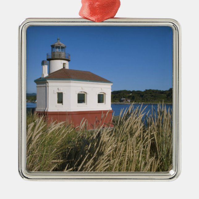 Coquille River lighthouse, Oregon, USA Ornament Aus Metall (Vorne)