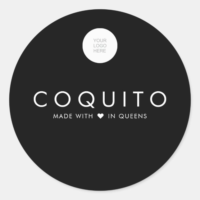 Coquito Business Classic Round Sticker (Vorderseite)