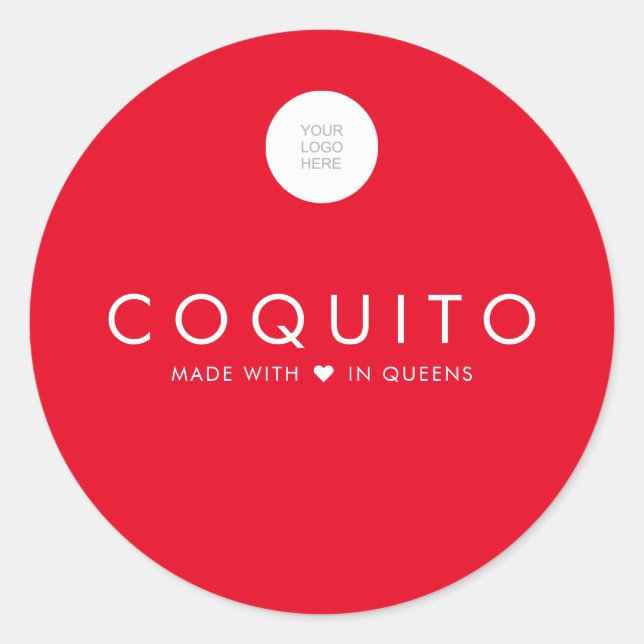 Coquito Business Classic Round Sticker (Vorderseite)