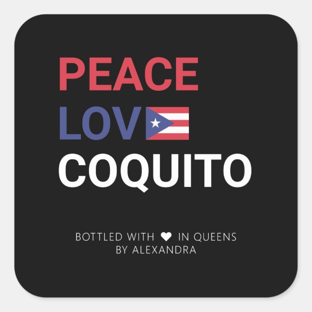 Coquito Christmas Drink Sticker (Vorderseite)