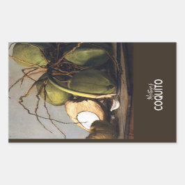 Coquito Coconut Classic Marketing Rechteckiger Aufkleber