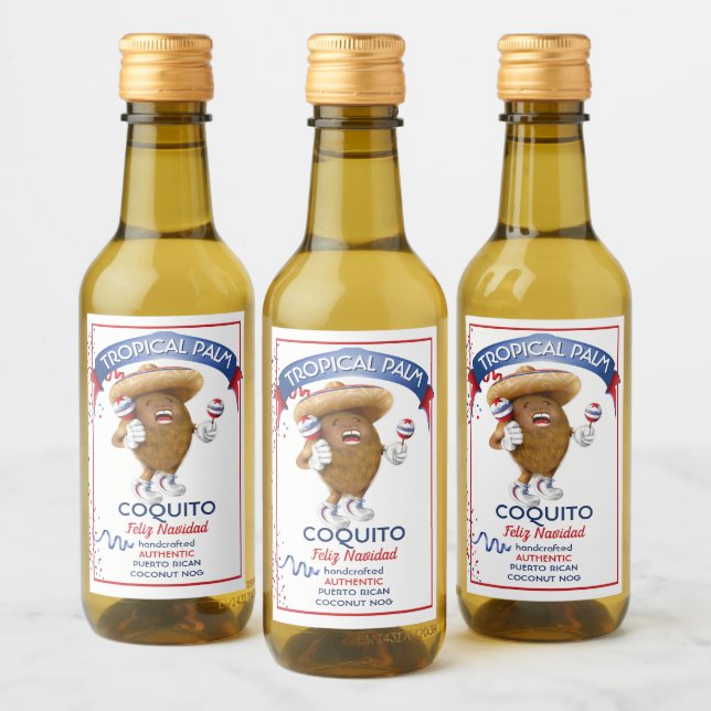 Coquito Coconut Maracas Weinetikett (Flaschen)