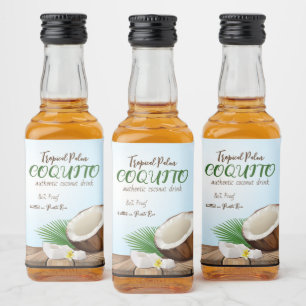 Coquito Coconut Tropical Alkoholflaschenetikett
