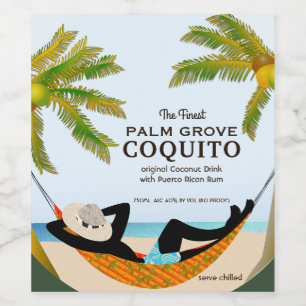 Coquito Coconut Tropical Fruit Drink Weinetikett