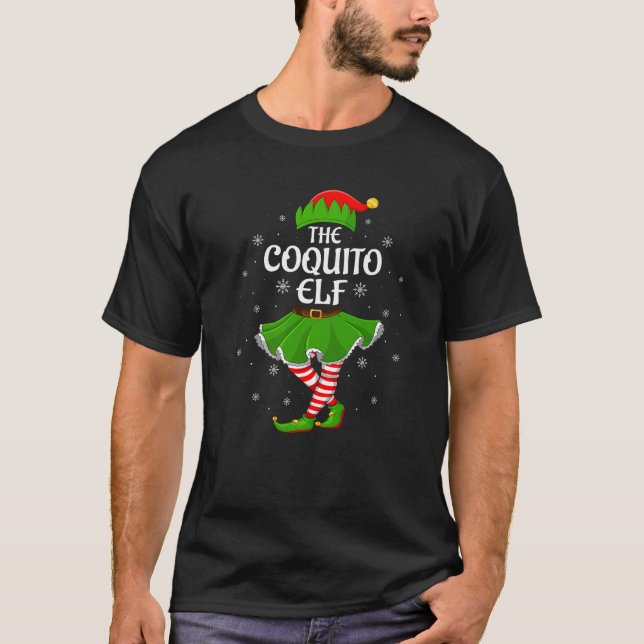 Coquito Elf Christmas Family Girls Women Elf Squad T-Shirt (Vorderseite)