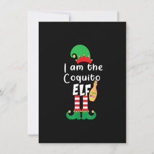 Coquito ELF Funny Puerto Rico Matching Christmas B Einladung