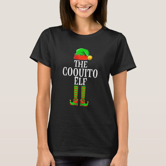 Coquito Elf Puerto Rico Apparel Funny Christma T-Shirt (Vorderseite)