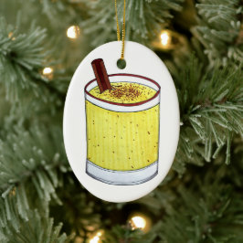 Coquito Puerto Rican Eggnog Drink Frohe Weihnachte Keramik Ornament