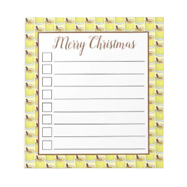 Coquito Puerto Rican Eggnog Drink Frohe Weihnachte Notizblock