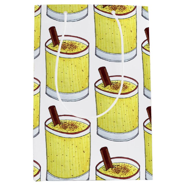 Coquito Puerto Rican Eggnog Rum Christmas Drink Mittlere Geschenktüte (Vorderseite)