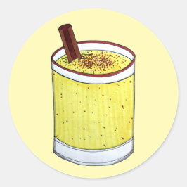 Coquito Puerto Rican Eggnog Rum Christmas Drink Runder Aufkleber
