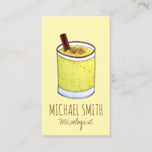 Coquito Puerto Rico Eggnog Barkeeper Mixologe Visitenkarte