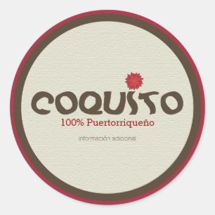 Coquito Puertorriqueno: Coquito von Puerto Rico Runder Aufkleber