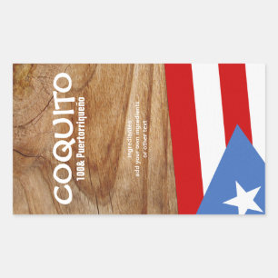 Coquito Puertorriqueno Flag Rechteckiger Aufkleber