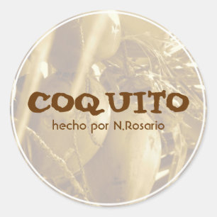 Coquito Puertorriqueño Runder Aufkleber